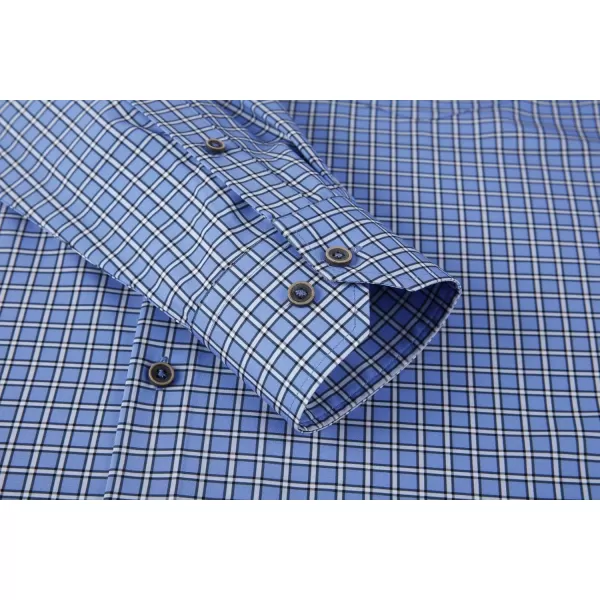 Alex Vando Mens Button Down Shirts Wrinkle Free 4-Way Stretch Print Business Casual Shirt