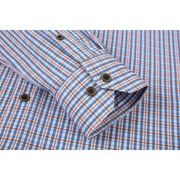 Alex Vando Mens Button Down Shirts Wrinkle Free 4-Way Stretch Print Business Casual Shirt