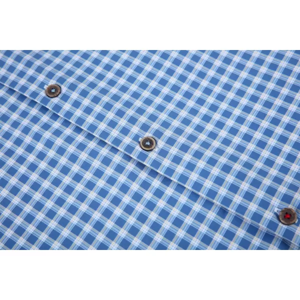 Alex Vando Mens Button Down Shirts Wrinkle Free 4-Way Stretch Print Business Casual Shirt