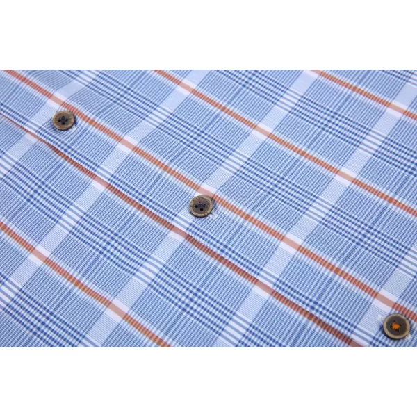 Alex Vando Mens Button Down Shirts Wrinkle Free 4-Way Stretch Print Business Casual Shirt