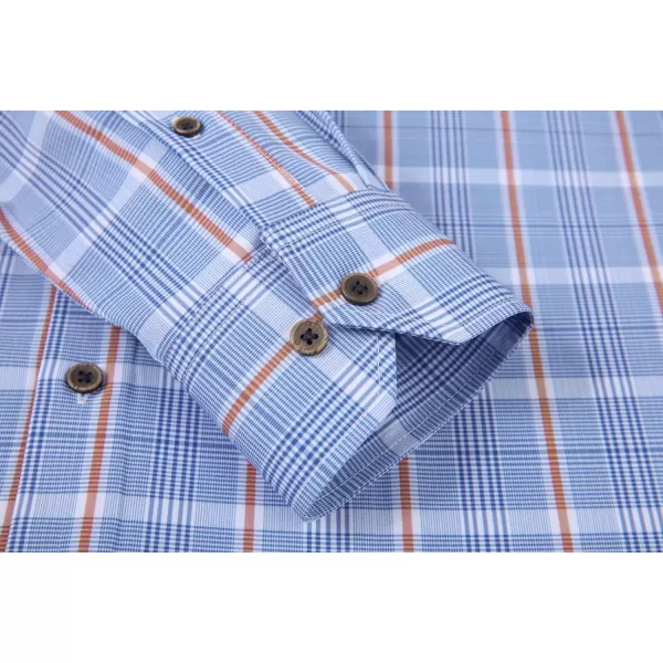 Alex Vando Mens Button Down Shirts Wrinkle Free 4-Way Stretch Print Business Casual Shirt