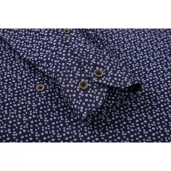 Alex Vando Mens Button Down Shirts Wrinkle Free 4-Way Stretch Print Business Casual Shirt