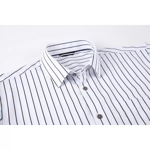 Alex Vando Mens Button Down Shirts Wrinkle Free 4-Way Stretch Print Business Casual Shirt