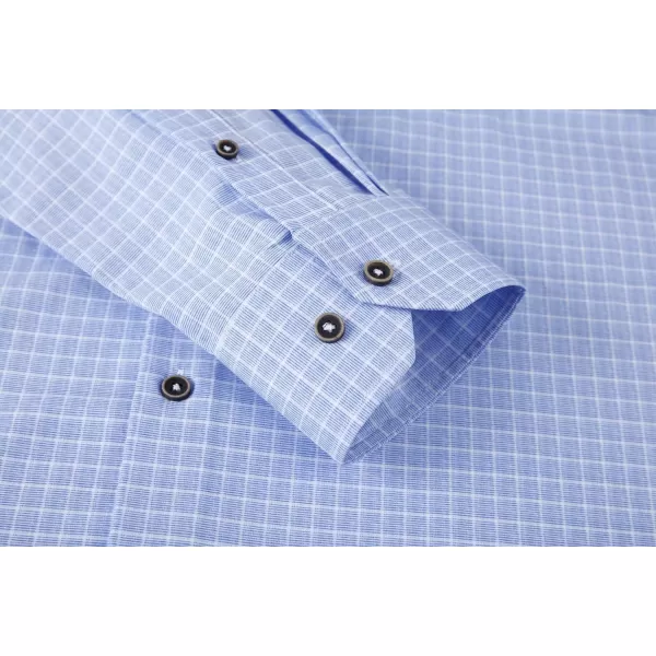 Alex Vando Mens Button Down Shirts Wrinkle Free 4-Way Stretch Print Business Casual Shirt