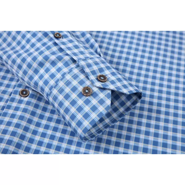 Alex Vando Mens Button Down Shirts Wrinkle Free 4-Way Stretch Print Business Casual Shirt