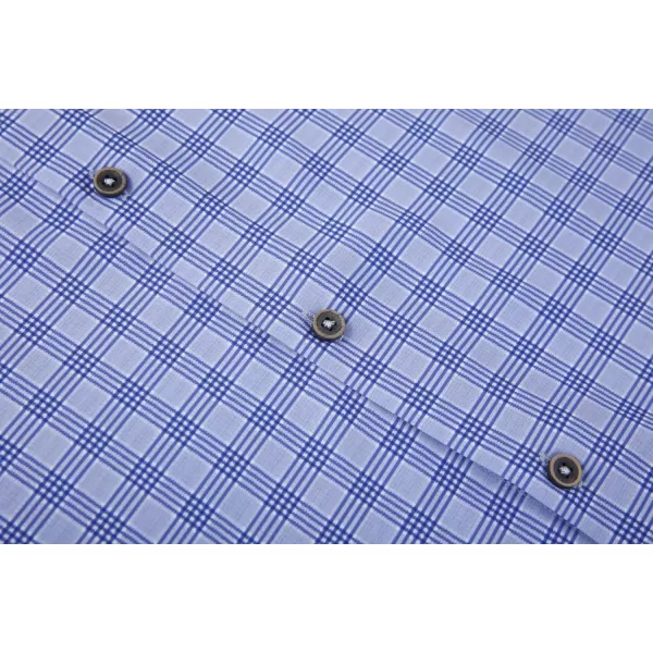 Alex Vando Mens Button Down Shirts Wrinkle Free 4-Way Stretch Print Business Casual Shirt