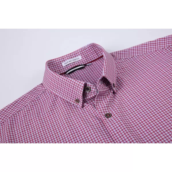 Alex Vando Mens Button Down Shirts Wrinkle Free 4-Way Stretch Print Business Casual Shirt
