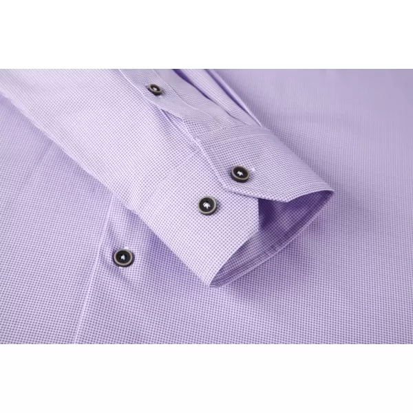 Alex Vando Mens Button Down Shirts Wrinkle Free 4-Way Stretch Print Business Casual Shirt