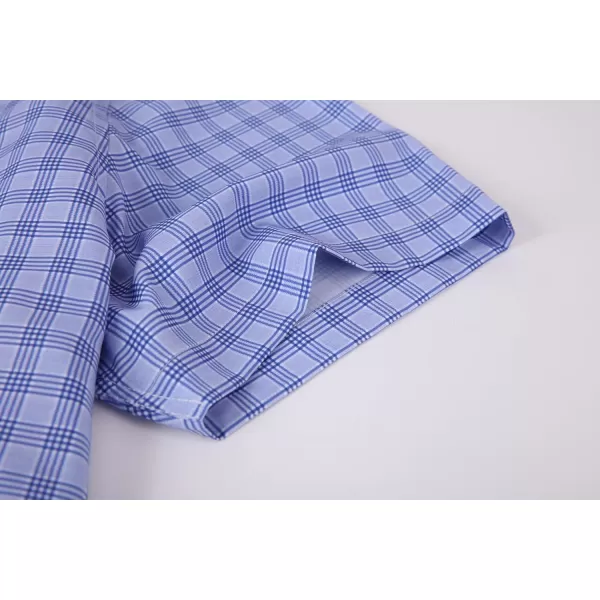 Alex Vando Mens Button Down Shirts Wrinkle Free 4-Way Stretch Short Sleeve Business Casual Shirt