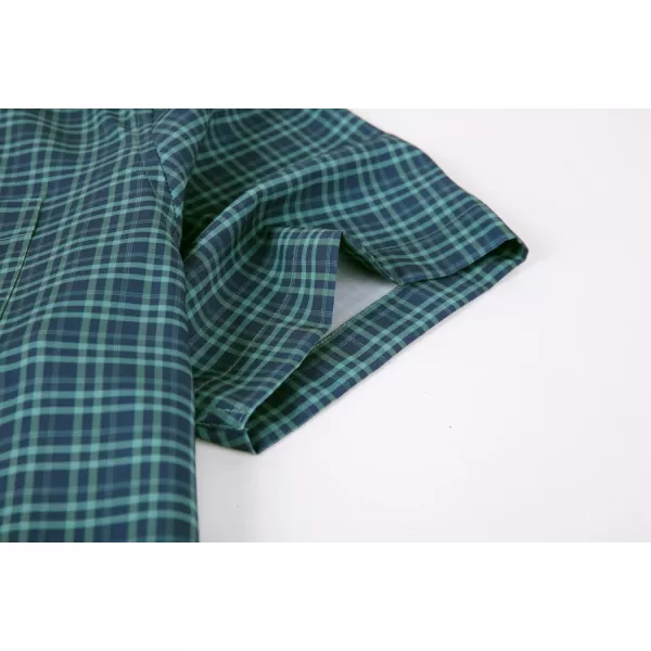 Alex Vando Mens Button Down Shirts Wrinkle Free 4-Way Stretch Short Sleeve Business Casual Shirt