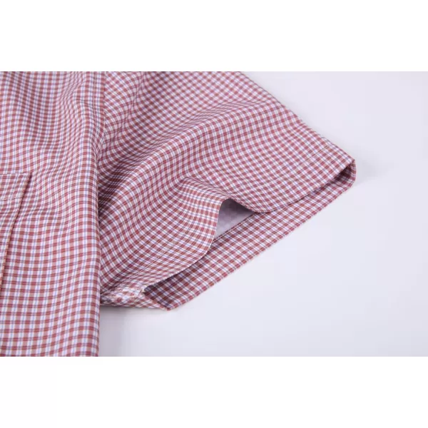 Alex Vando Mens Button Down Shirts Wrinkle Free 4-Way Stretch Short Sleeve Business Casual Shirt
