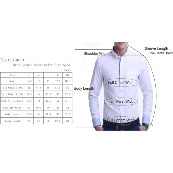 Alex Vando Mens Digital Printing Dress Shirts Iron-Free Regular Fit Party Button Down Shirt