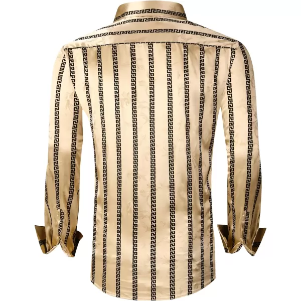 Alex Vando Mens Digital Printing Dress Shirts Iron-Free Regular Fit Party Button Down Shirt
