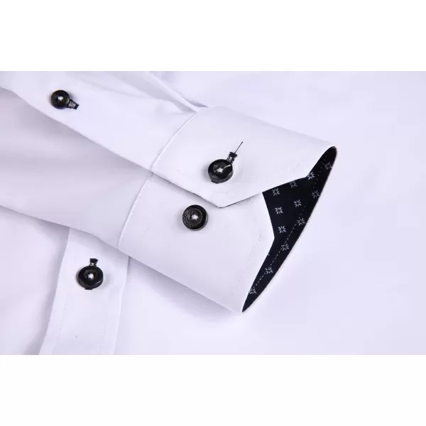 Alex Vando Mens Dress Shirt Wrinkle Free Regular Fit 4-Way Stretch Button Down Shirts