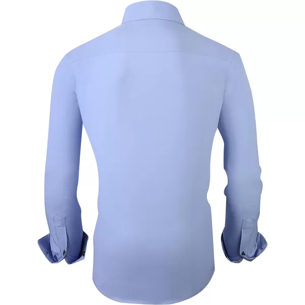 Alex Vando Mens Dress Shirt Wrinkle Free Regular Fit 4-Way Stretch Button Down Shirts