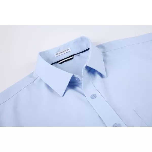 Alex Vando Mens Dress Shirt Wrinkle Free Regular Fit 4-Way Stretch Button Down Shirts