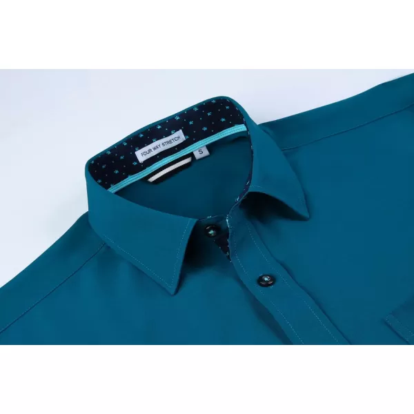 Alex Vando Mens Dress Shirt Wrinkle Free Regular Fit 4-Way Stretch Button Down Shirts