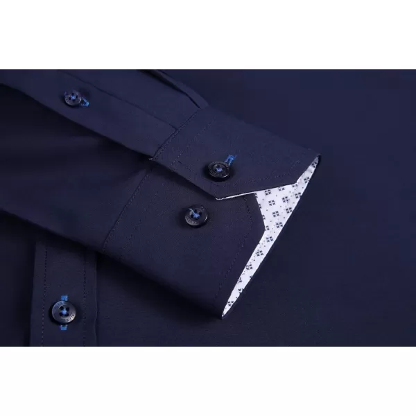 Alex Vando Mens Dress Shirt Wrinkle Free Regular Fit 4-Way Stretch Button Down Shirts