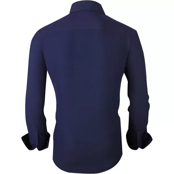 Alex Vando Mens Dress Shirt Wrinkle Free Regular Fit 4-Way Stretch Button Down Shirts