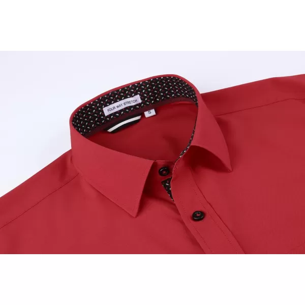 Alex Vando Mens Dress Shirt Wrinkle Free Regular Fit 4-Way Stretch Button Down Shirts