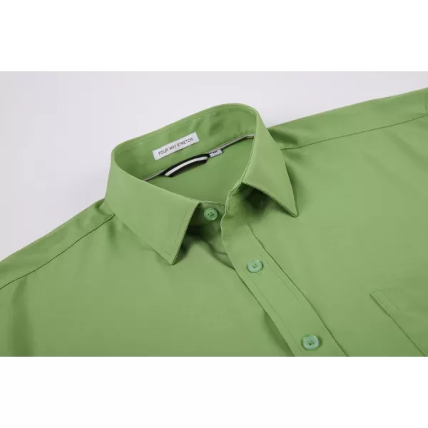Alex Vando Mens Dress Shirt Wrinkle Free Regular Fit 4-Way Stretch Button Down Shirts