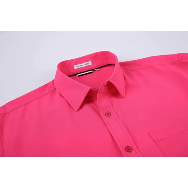 Alex Vando Mens Dress Shirt Wrinkle Free Regular Fit 4-Way Stretch Button Down Shirts