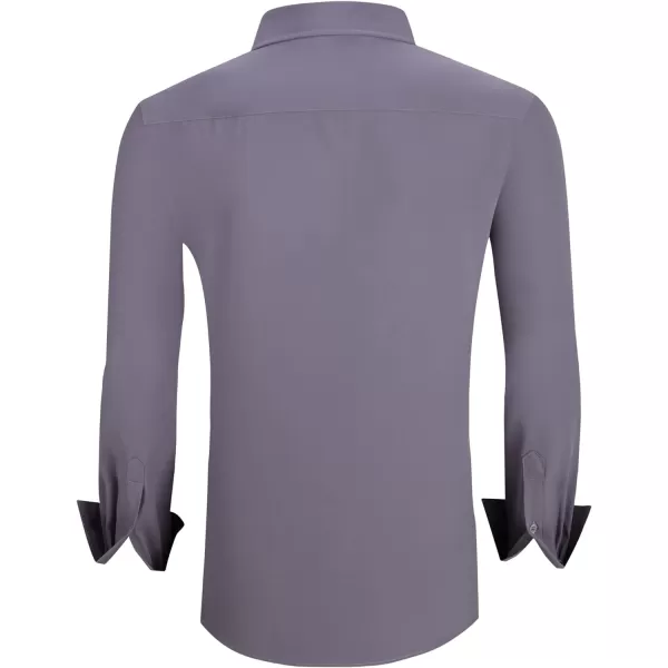 Alex Vando Mens Dress Shirt Wrinkle Free Regular Fit 4-Way Stretch Button Down Shirts