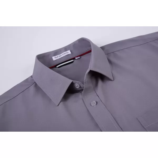 Alex Vando Mens Dress Shirt Wrinkle Free Regular Fit 4-Way Stretch Button Down Shirts