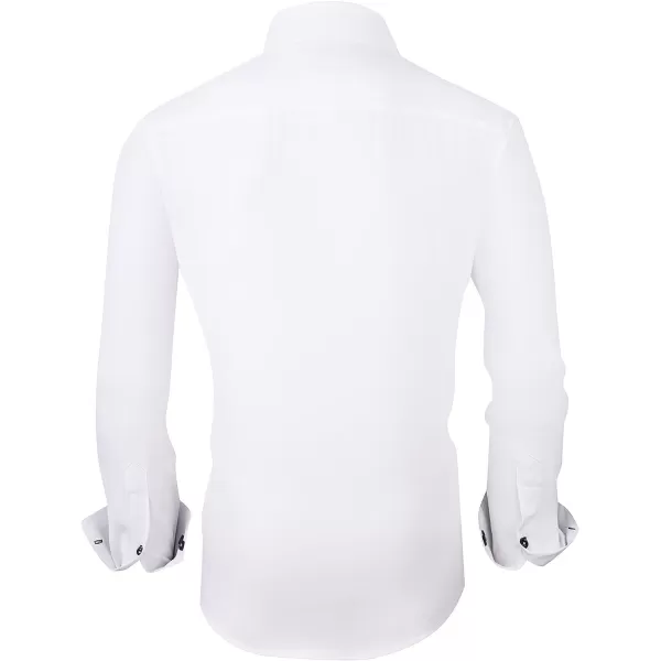Alex Vando Mens Dress Shirt Wrinkle Free Regular Fit 4-Way Stretch Button Down Shirts