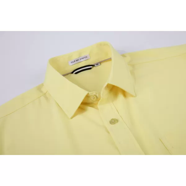 Alex Vando Mens Dress Shirt Wrinkle Free Regular Fit 4-Way Stretch Button Down Shirts