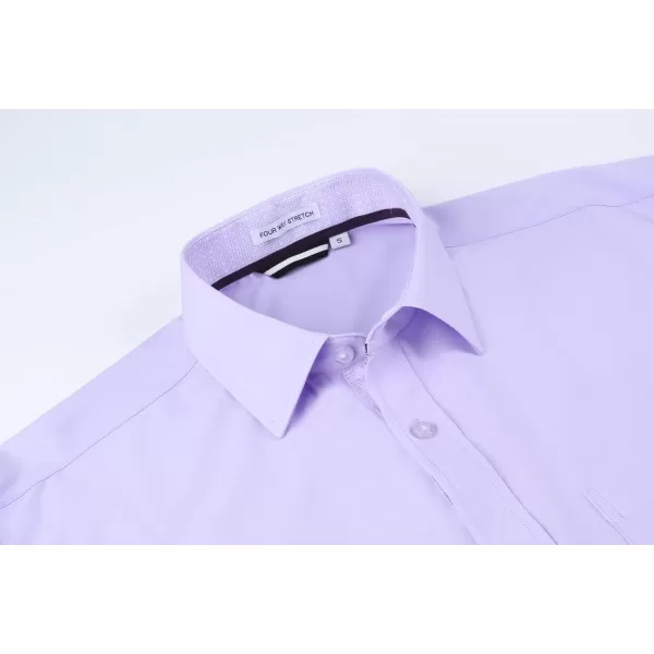 Alex Vando Mens Dress Shirt Wrinkle Free Regular Fit 4-Way Stretch Button Down Shirts