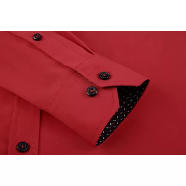 Alex Vando Mens Dress Shirt Wrinkle Free Regular Fit 4-Way Stretch Button Down Shirts