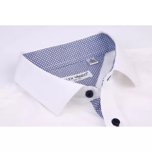 Alex Vando Mens Dress Shirts Casual Regular Fit Short Sleeve Men Button Down Shirt