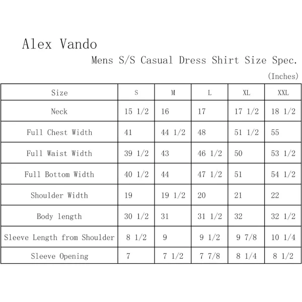 Alex Vando Mens Dress Shirts Casual Regular Fit Short Sleeve Men Button Down Shirt