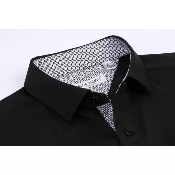 Alex Vando Mens Dress Shirts Casual Regular Fit Short Sleeve Men Button Down Shirt