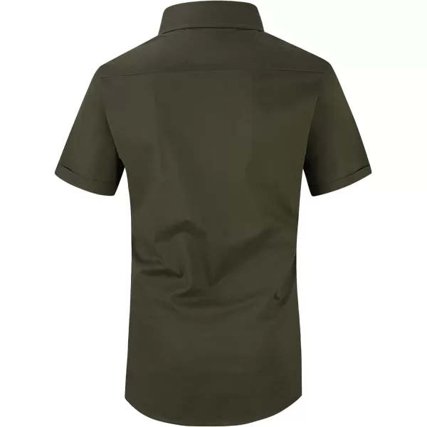 Alex Vando Mens Dress Shirts Casual Regular Fit Short Sleeve Men Button Down Shirt