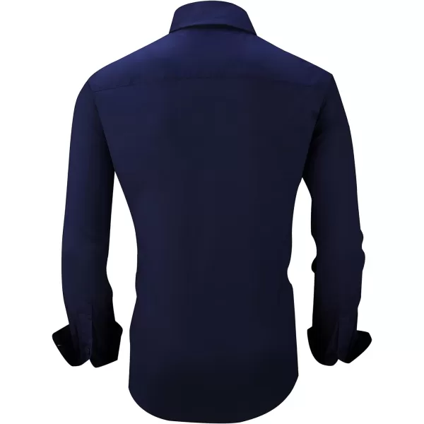 Alex Vando Mens Dress Shirts Regular Fit Long Sleeve Stretch Business Dress Shirts for Men