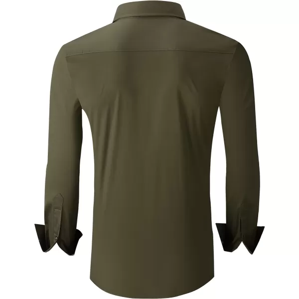 Alex Vando Mens Dress Shirts Regular Fit Long Sleeve Stretch Business Dress Shirts for Men