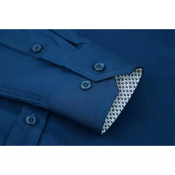 Alex Vando Mens Dress Shirts Regular Fit Long Sleeve Stretch Business Dress Shirts for Men