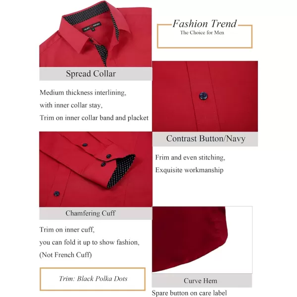 Alex Vando Mens Dress Shirts Regular Fit Long Sleeve Stretch Business Dress Shirts for Men