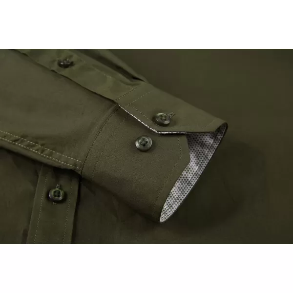 Alex Vando Mens Dress Shirts Regular Fit Long Sleeve Stretch Business Dress Shirts for Men