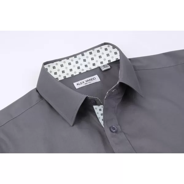 Alex Vando Mens Dress Shirts Regular Fit Long Sleeve Stretch Business Dress Shirts for Men