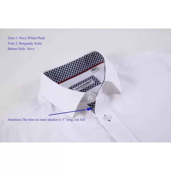 Alex Vando Mens Dress Shirts Regular Fit Long Sleeve Stretch Business Dress Shirts for Men