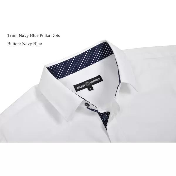 Alex Vando Mens Dress Shirts Regular Fit Long Sleeve Stretch Business Dress Shirts for Men