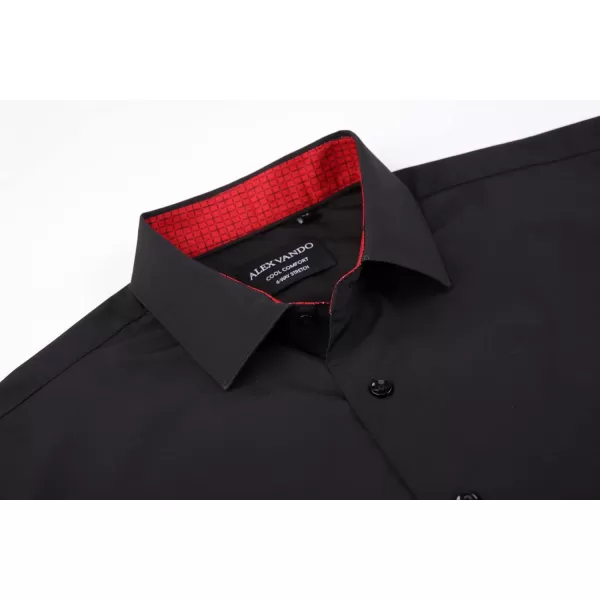 Alex Vando Mens Dress Shirts Regular Fit Long Sleeve Stretch Business Dress Shirts for Men