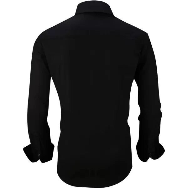 Alex Vando Mens Dress Shirts Regular Fit Long Sleeve Stretch Business Dress Shirts for Men