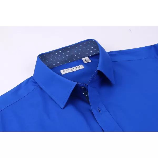 Alex Vando Mens Dress Shirts Regular Fit Long Sleeve Stretch Business Dress Shirts for Men