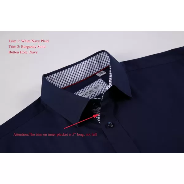 Alex Vando Mens Dress Shirts Regular Fit Long Sleeve Stretch Business Dress Shirts for Men