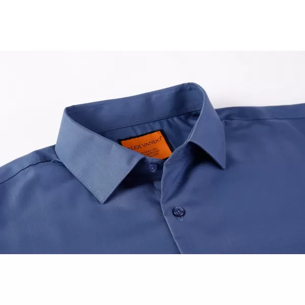Alex Vando Mens Dress Shirts Stain-Resistant Long Sleeve Stretch Work Shirts for Men