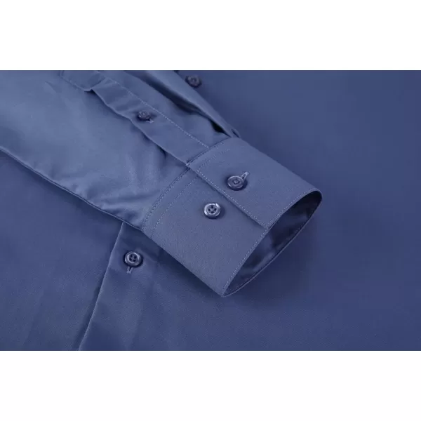 Alex Vando Mens Dress Shirts Stain-Resistant Long Sleeve Stretch Work Shirts for Men